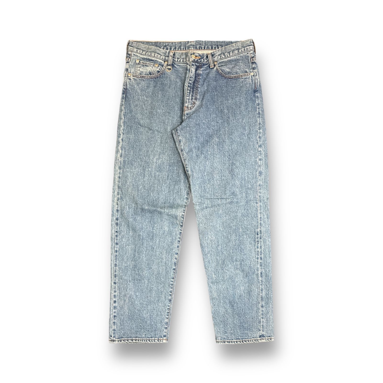 定価45100円 uniform experiment 24SS WASHED DENIM WIDE PANTS ウォッシュドデニムワイドパンツ ジーンズ ユニフォームエクスペリメント UE-240035 インディゴ４ 74138A5