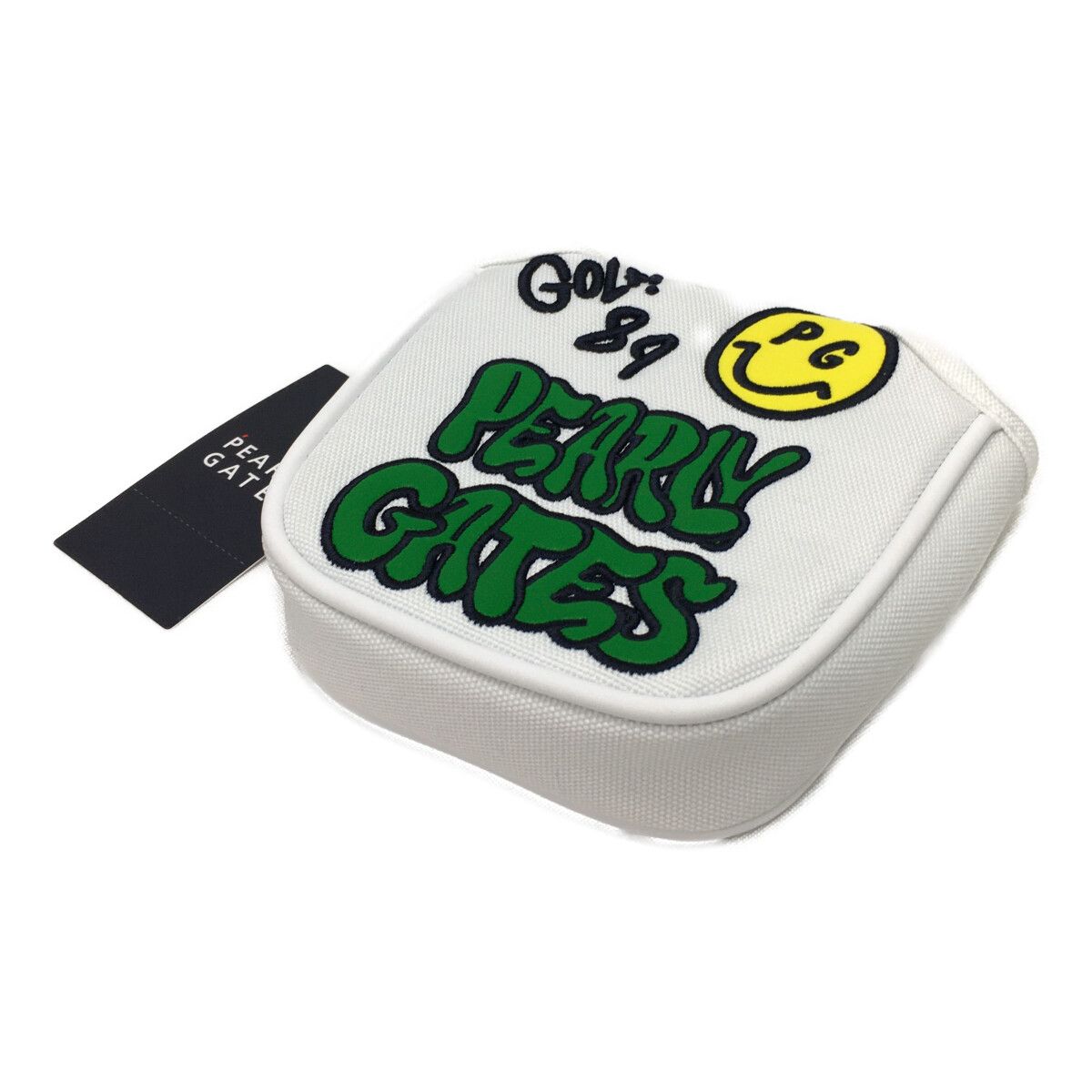 未使用品 パーリーゲイツ PEARLY GATES パターカバー ホワイト 白 マレット型 LoveGOLFシリーズ