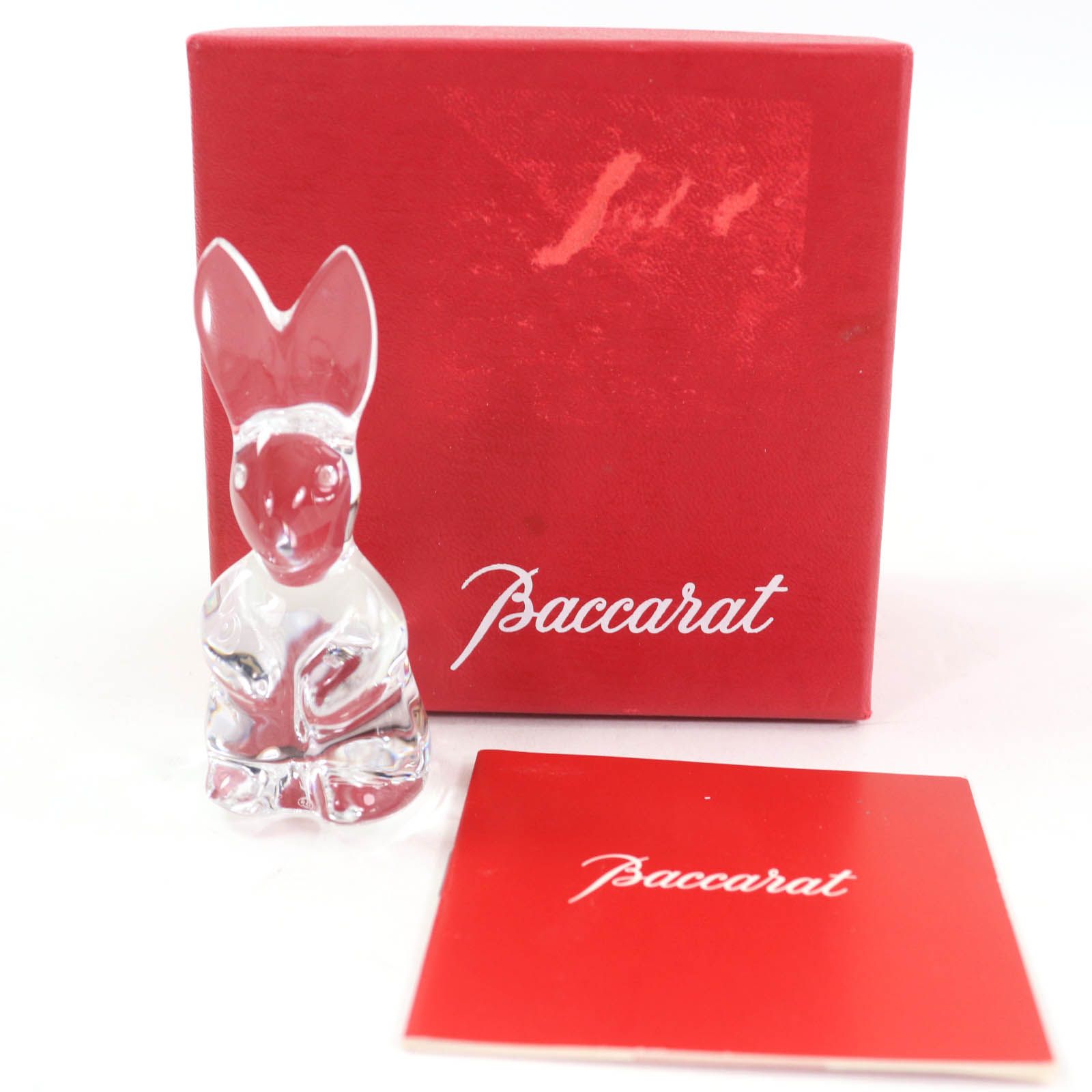 極美品☆Baccarat バカラ クリスタルガラス ウサギ 兎 置物