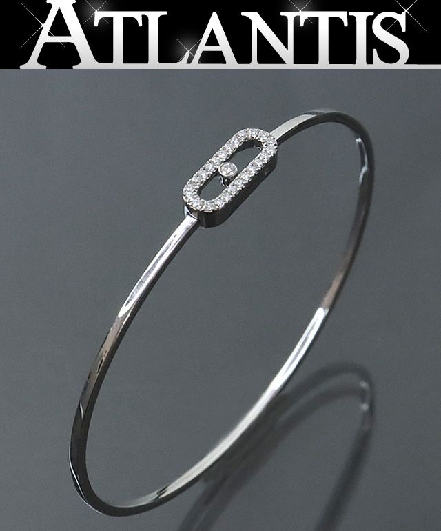 広尾店】美品 メシカ MESSIKA ムーヴウノ ダイヤブレス K18WG 約3.8g  