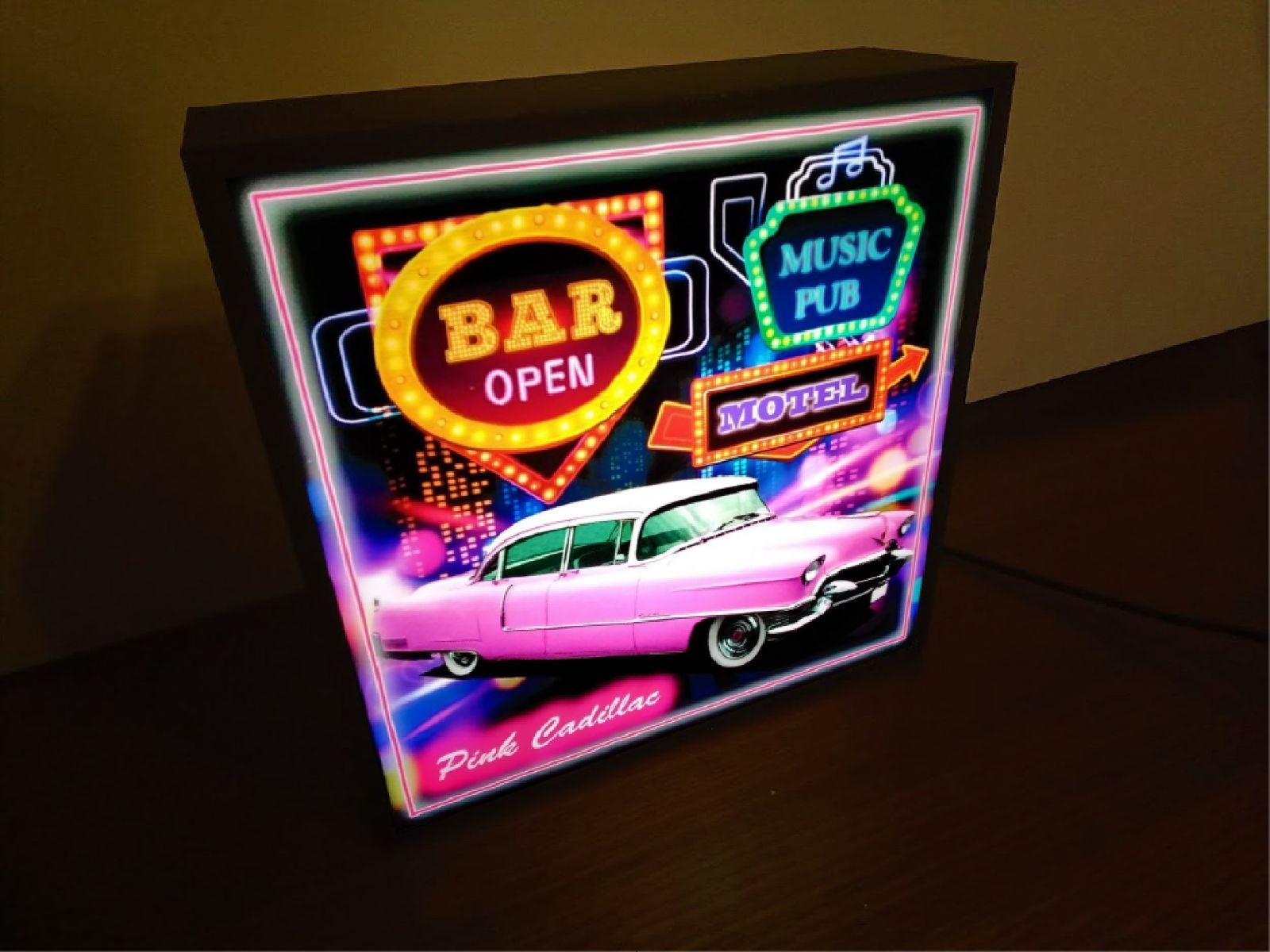 アメリカン雑貨 アメ車 ニューヨーク カフェ バー ランプ LEDライトBOX
