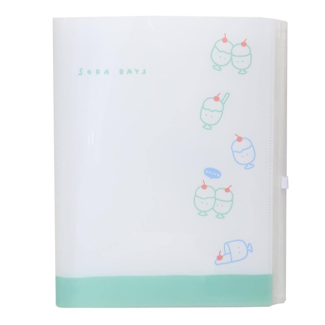 COLOR DAYS ポケットファイル ファスナー付6ポケットクリア