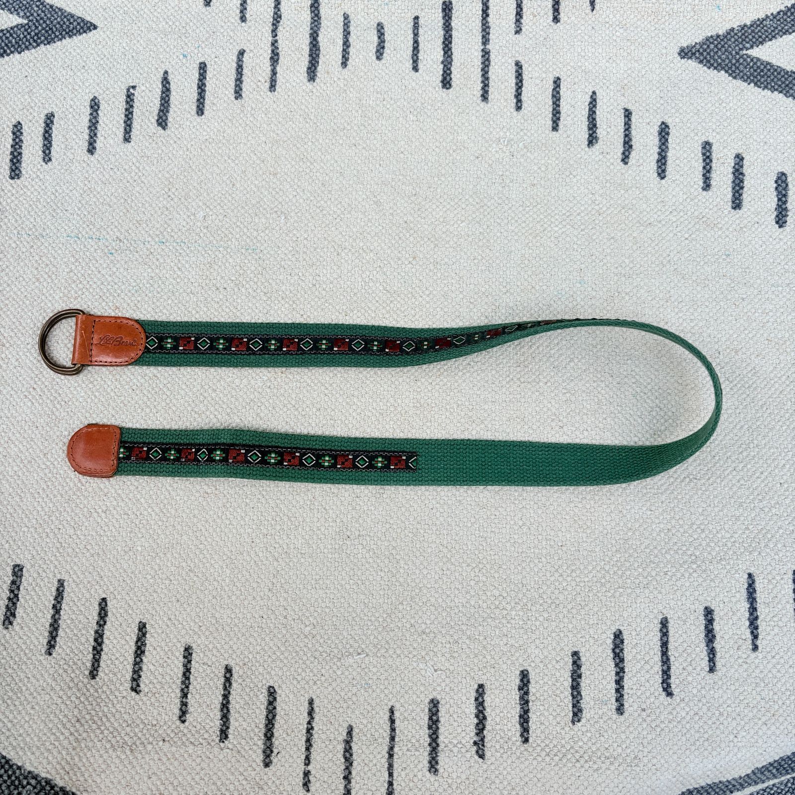 80s USA製 L.L.Bean Tyrol Tape Belt エルエルビーン 筆記体ロゴ