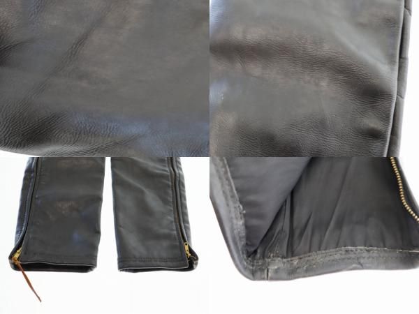 rururu様　　　ラムレザーオーバーサイズ　黒　古着 ラングリッツレザー Langlitz Leathers レザー チャップス