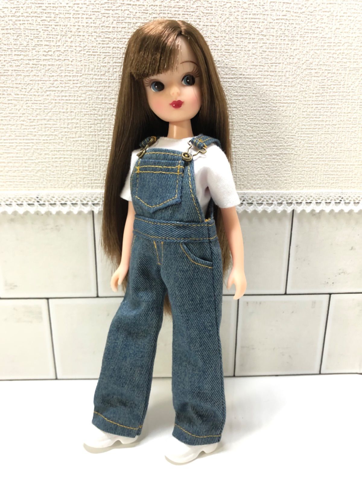 復刻版初代リカちゃん 服 オーバーオール サロペット ハンドメイド