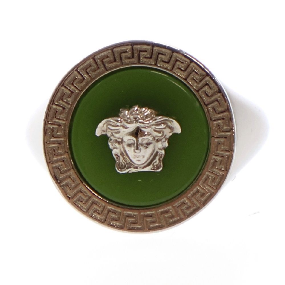 VERSACE (ヴェルサーチ) エナメル メデューサ リング 指輪 シルバー