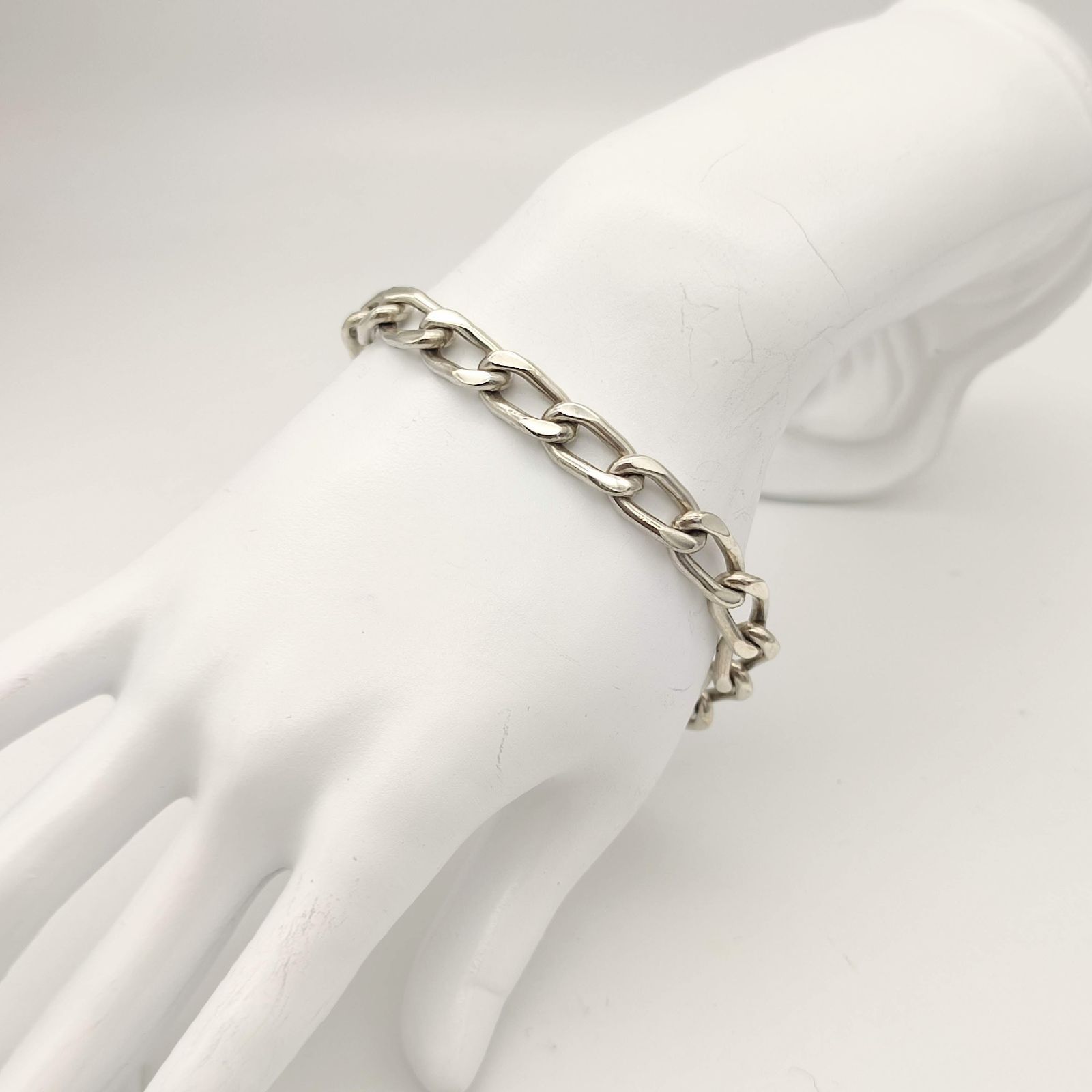 ヴィンテージ メキシカンジュエリー シルバー Tバー チェーン ブレスレット Vintage Mexican Silver Dual Chain Bracelet Toggle Clasp T