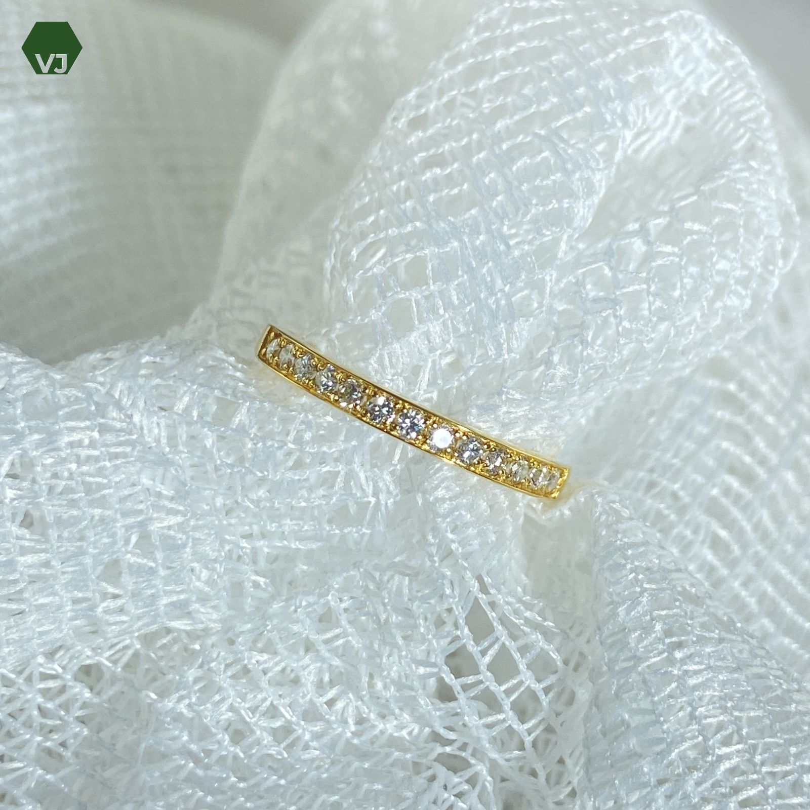15‐29】ダイヤモンド リング D0.2ct【中古】【K18YG】【12号】☆By 