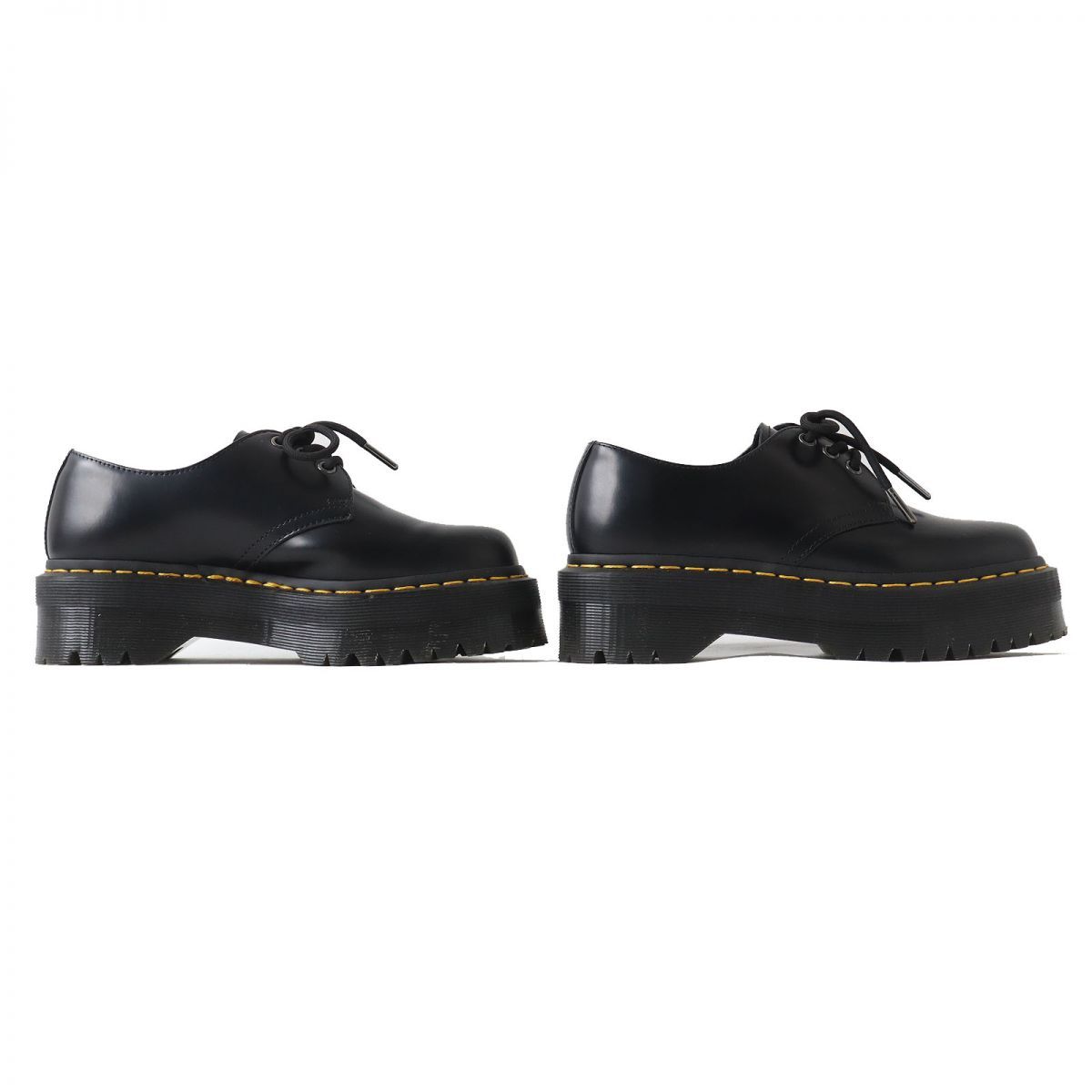 極美品△Dr.Martens ドクターマーチン 25567001 QUAD 3EYE SHOE 厚底 3