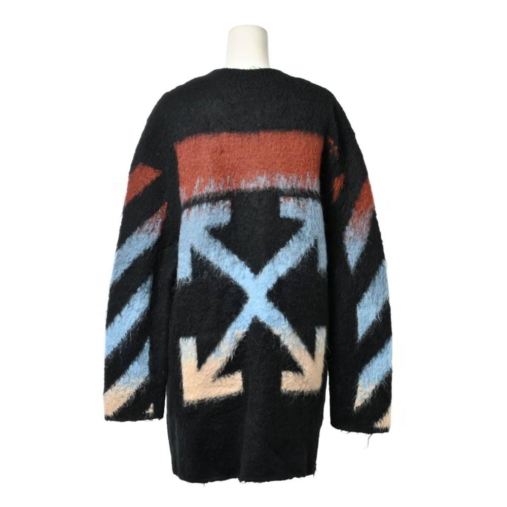 OFF-WHITE DIAG BRUSHED モヘア混  ニット OFF-WHITE DIAG BRUSHED モヘア混 ニット - メルカリ
