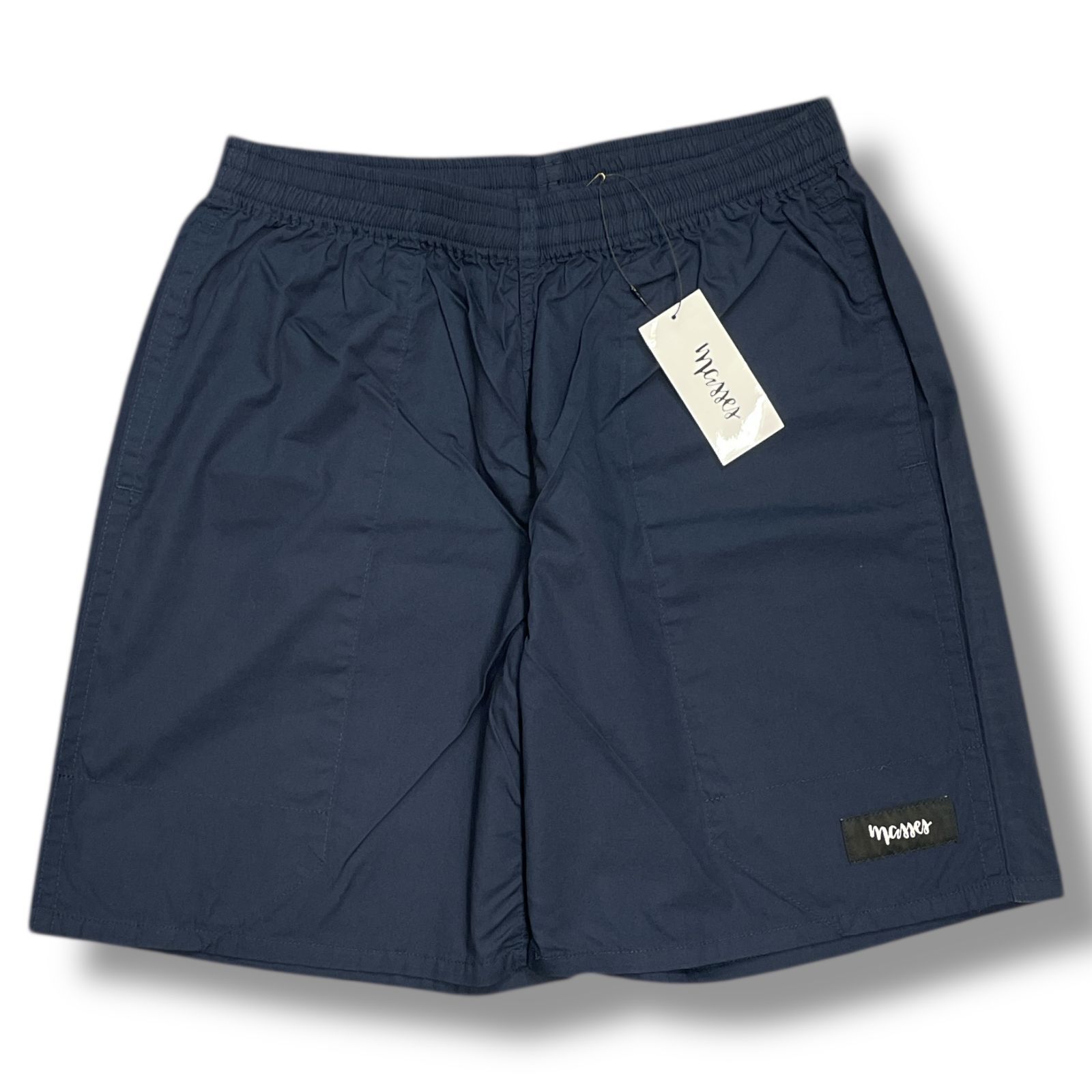 参考上代22000円 MASSES 24SS SHORTS PLAIN ショーツプレーン ハーフパンツ イージーパンツ マシス ネイビー M 93669A8