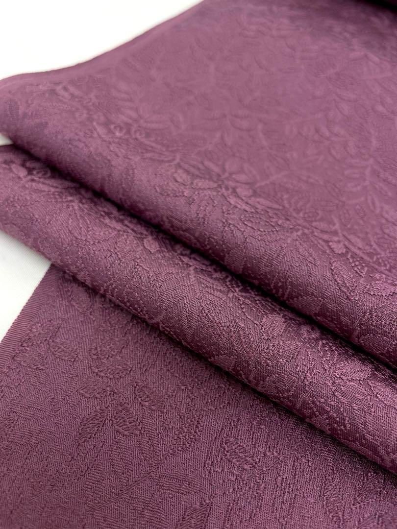 色無地 紋意匠 南天文様 堅牢染 純国産 八掛付き 正絹 反物 - メルカリ