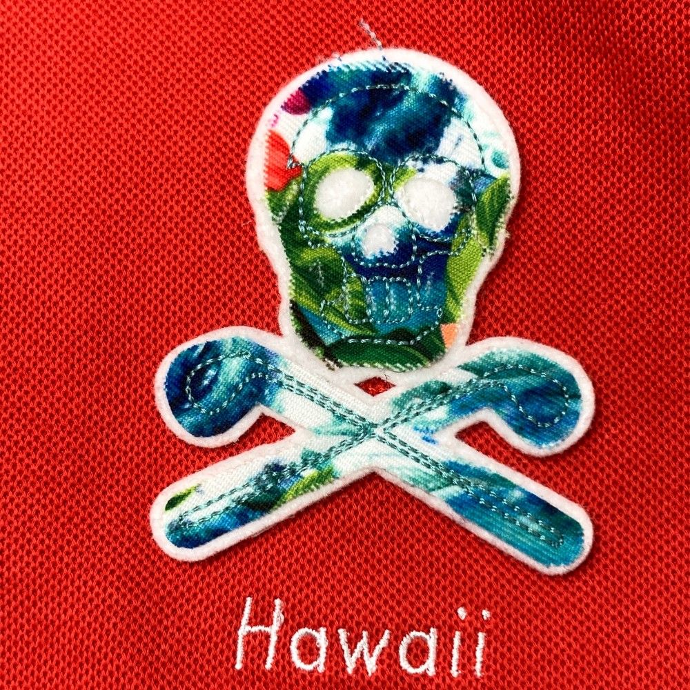 サイズ：48 MARK&LONA マークアンドロナ 半袖ポロシャツ レッド系