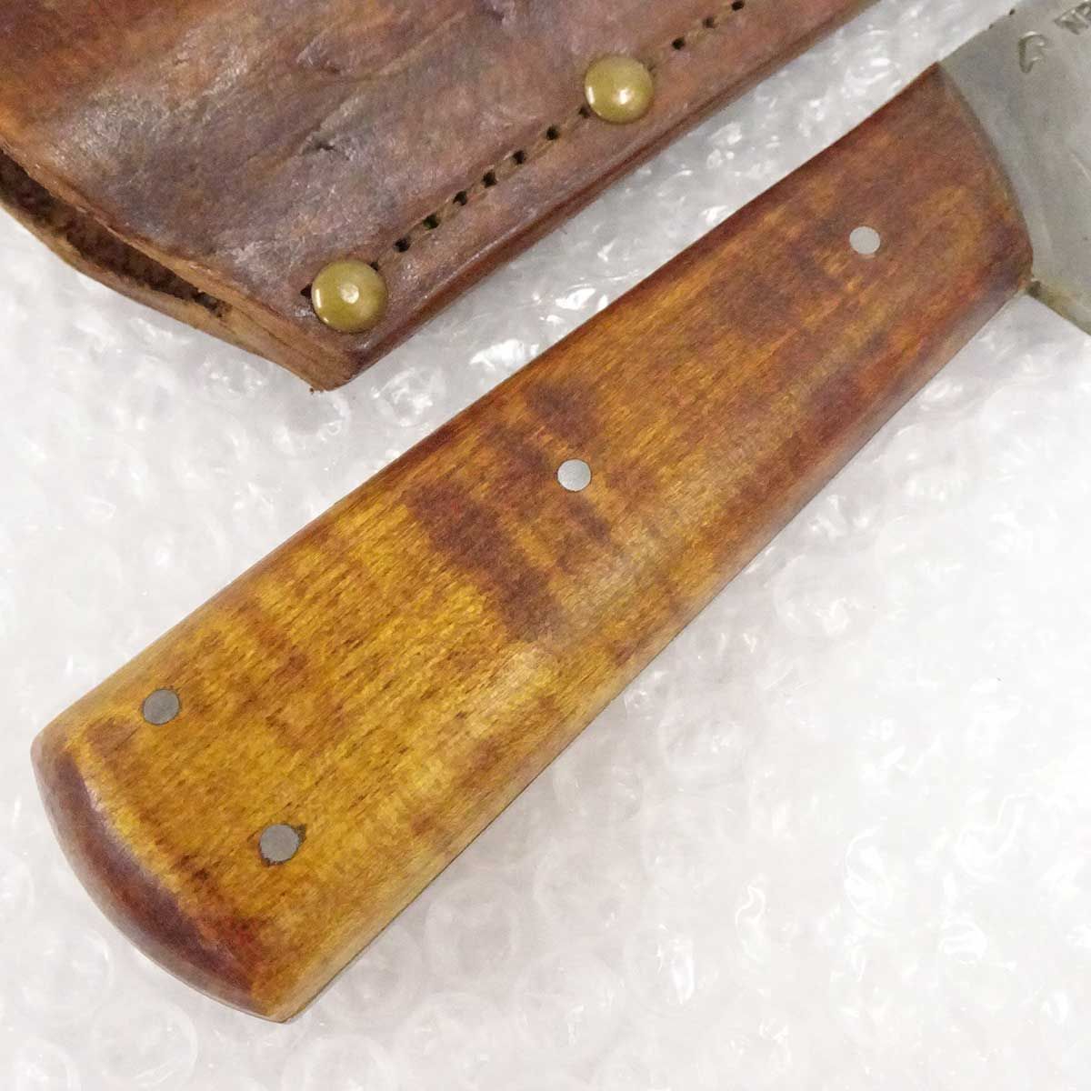 north--custom-knives L6 high carbon tool steel ナイフ レザーシース付き north-river-custom-knives L6 high carbon tool steel ナイフ