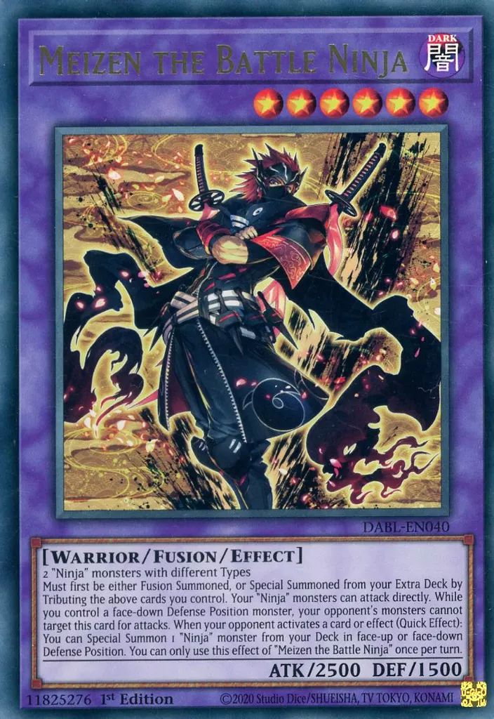 中古】遊戯王 DABL-EN040[UR]：Meizen the Battle Ninja/戎の