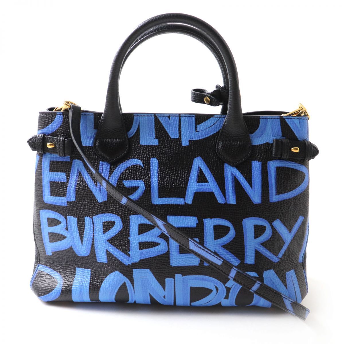 BURBERRY バーバリー グラフィティ バナー ハンドバッグ レザー