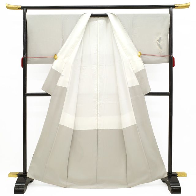 未使用 身幅ゆったり 黒 訪問着 裄70㎝ パールトーン加工 セットアップ 「洗濯機で洗える！2WAYストレッチ！防シワ加工！」慶事