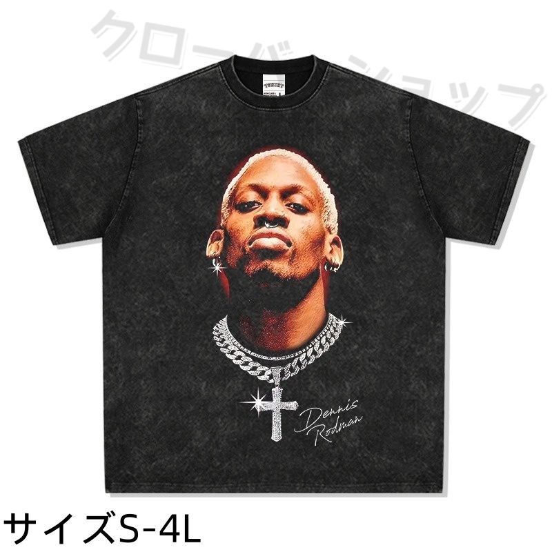 【90s】デニス・ロッドマン　Dennis Rodman　両面プリント Tシャツ トップス デニス ロッドマン Dennis Rodman プリント柄 Tシャツ