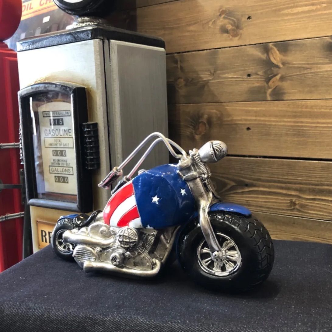 オールディーズ マネーバンク☆ USA BIKE☆ 貯金箱 アメリカン雑貨 - メルカリ