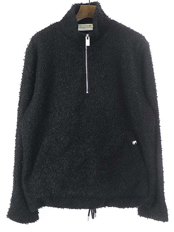 1017 ALYX 9SM アリクス 22AW ハーフジップ ボアプルオーバー ブラック 