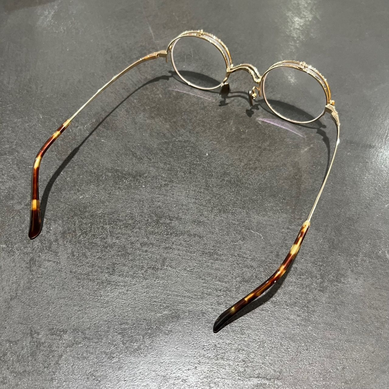 定価51700円 美品 KameManNen 跳ね上げ単式 メガネ 眼鏡 アイウェア 