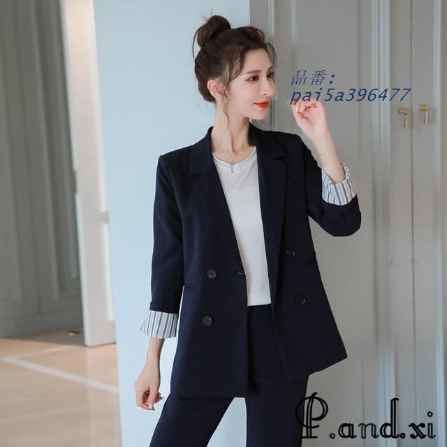 レディースファッション パンツスーツ レディース 2点セット フォーマル ブラック 春 50代 スーツ 30代 オフィススーツ 秋 スーツ OL 通勤 40代 pai5a396477
