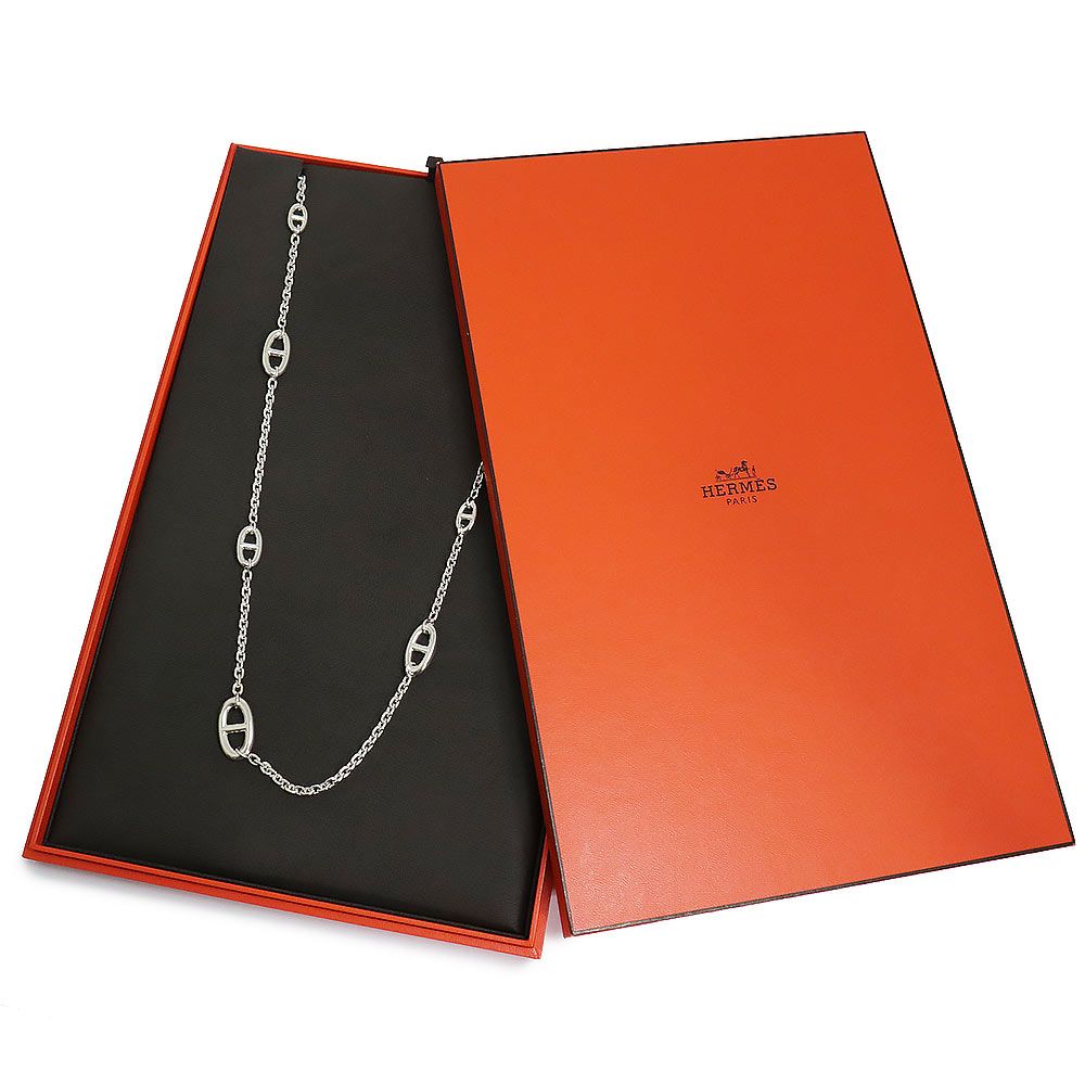 【美品】HERMES ファランドール シェーヌダンクル ネックレス 80cm HERMES/エルメス】 シェーヌダンクル ファランドール80 ロング