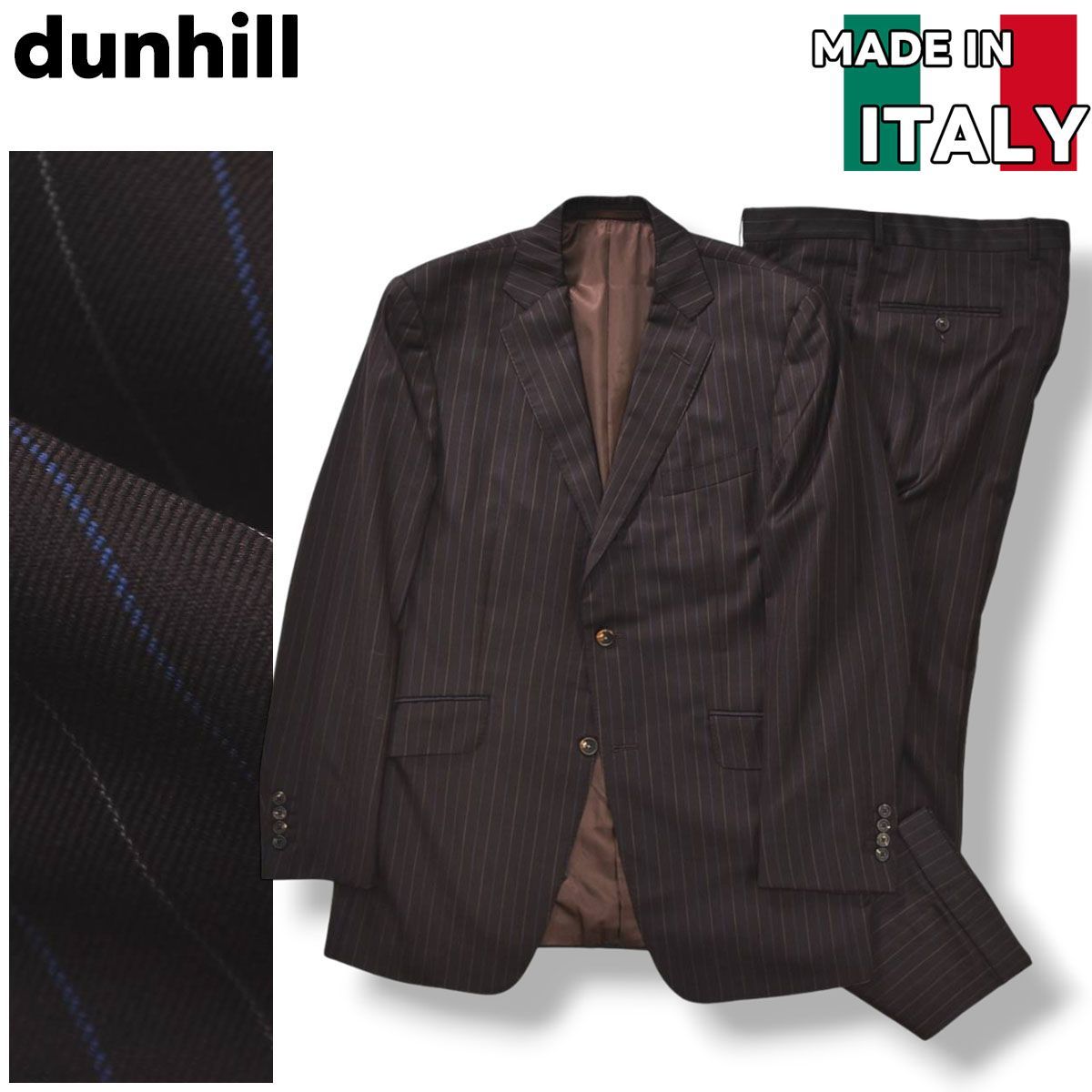 dunhill ダンヒル シングル 2B セットアップ スーツ メンズ size48 L 