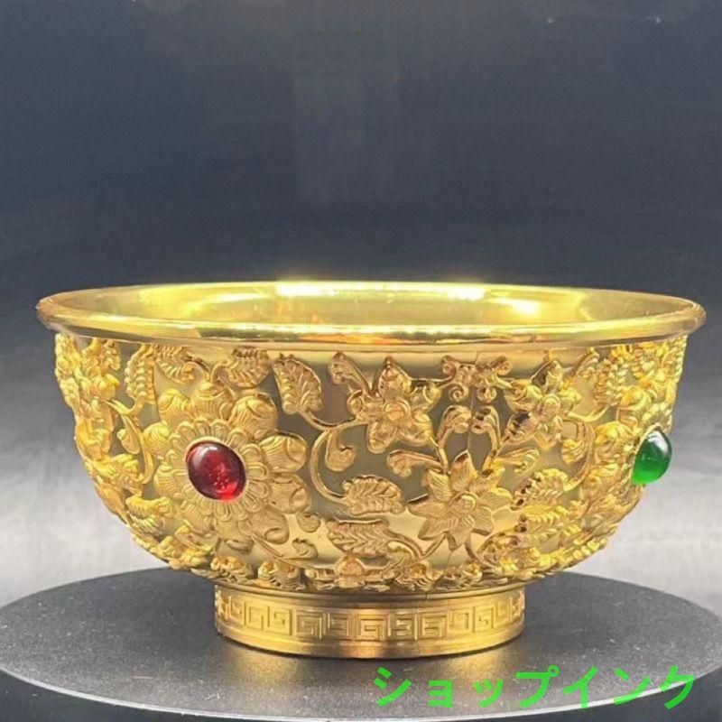 銅器 花開富貴碗 浮彫装飾碗 置物 装飾品 工芸品 美術品 大清乾隆 花開富貴景泰藍花開富貴碗 装飾品 現代工芸品 美術品