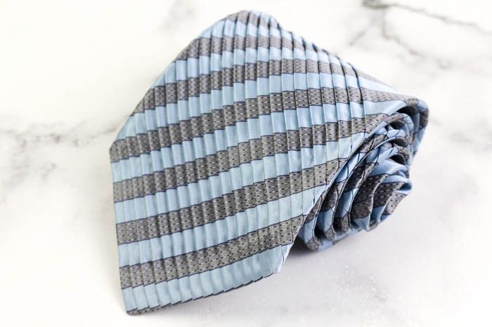 ステファノリッチ ブランド ネクタイ プリーツ ストライプ 銀座和光 未  