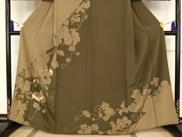 平和屋着物○訪問着 手描き 蔦の葉文 金彩 やまと誂製 正絹
