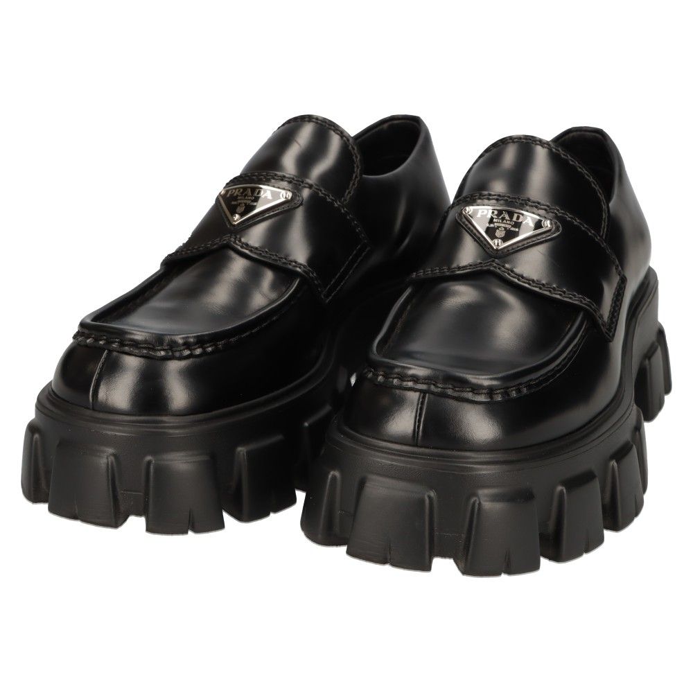 PRADA (プラダ) モノリス ブラッシュドレザーローファー