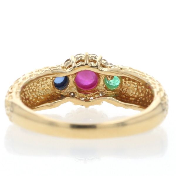 milaschon ミラショーン K18YG リング ルビー サファイア エメラルド