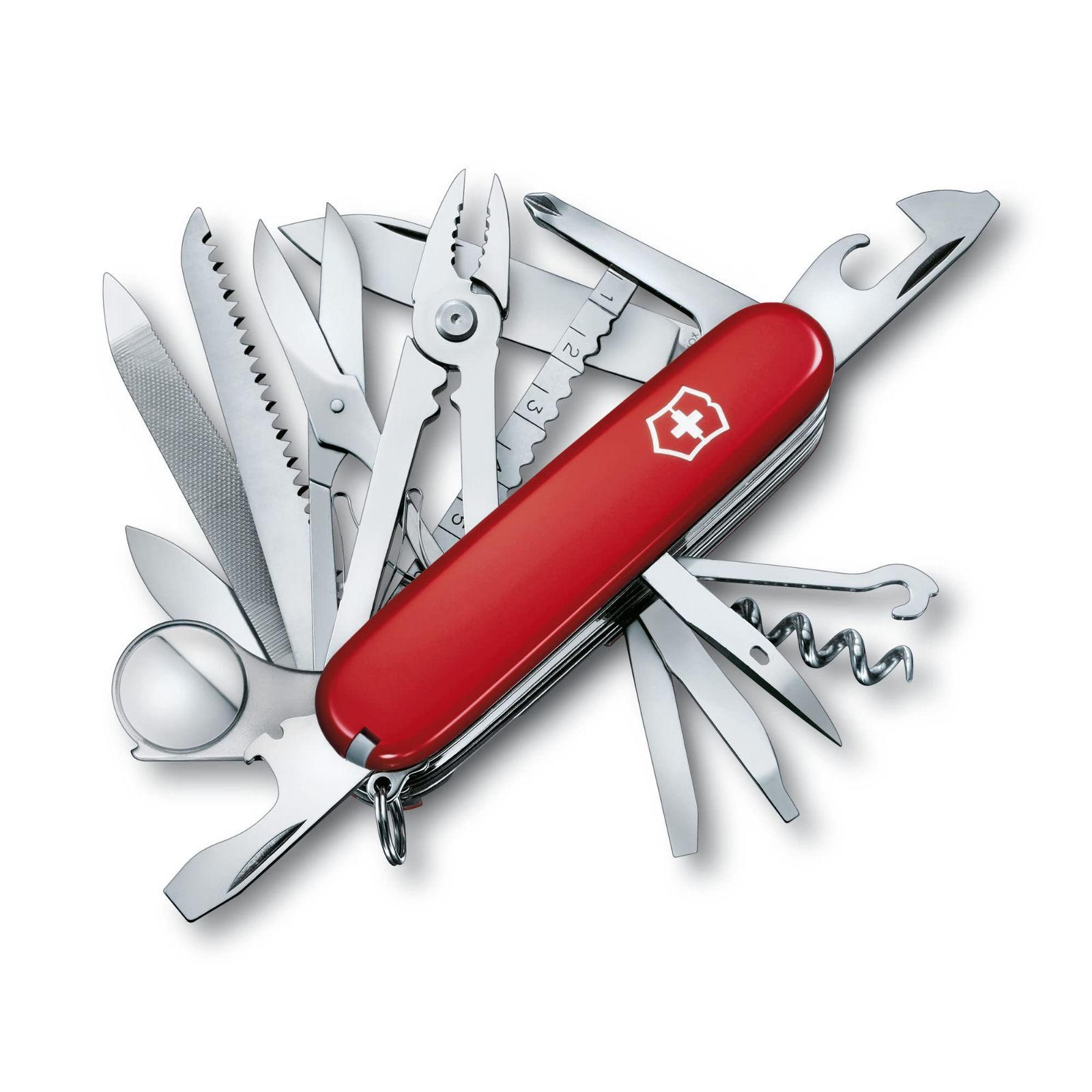 VICTORINOX(ビクトリノックス) スイスチャンプ 全6色 多機能 ナイフ アウトドア キャンプ プライヤー はさみ ルーペ付き  33機能を搭載したスイス製マルチツール コンパクト防災グッズ 十徳ナイフ 【国内正規品】 - メルカリ