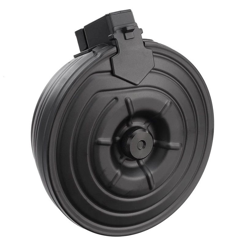 CYMA AK用 2500連 音感センサー付き 電動ドラムマガジン BK