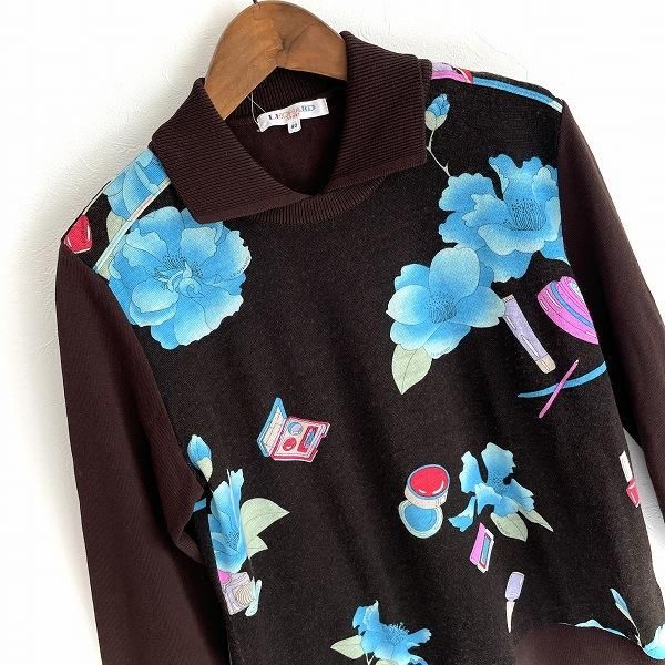 wnc レオナールスポーツ LEONARD SPORT ニット・セーター 40 茶 水色