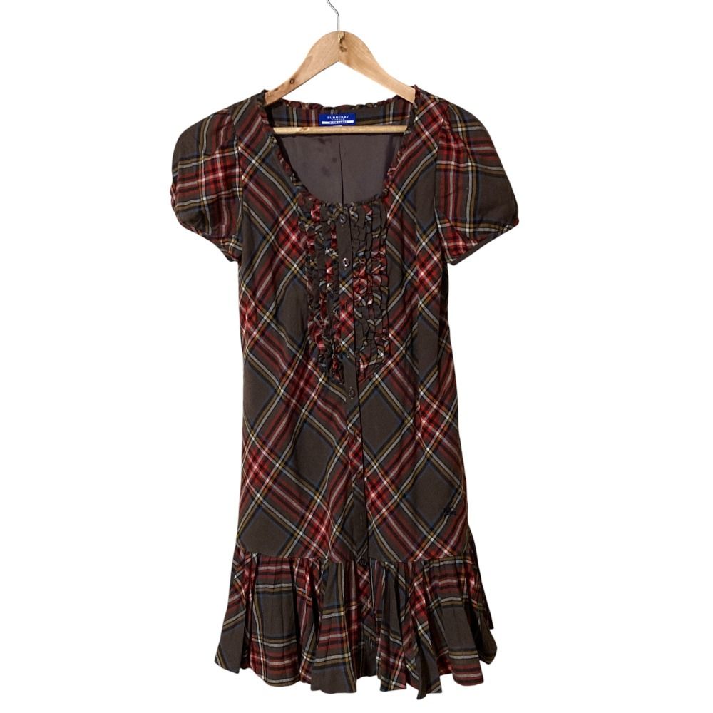 BURBERRYバーバリー チェック柄ワンピース 38 M 美品】BURBERRY