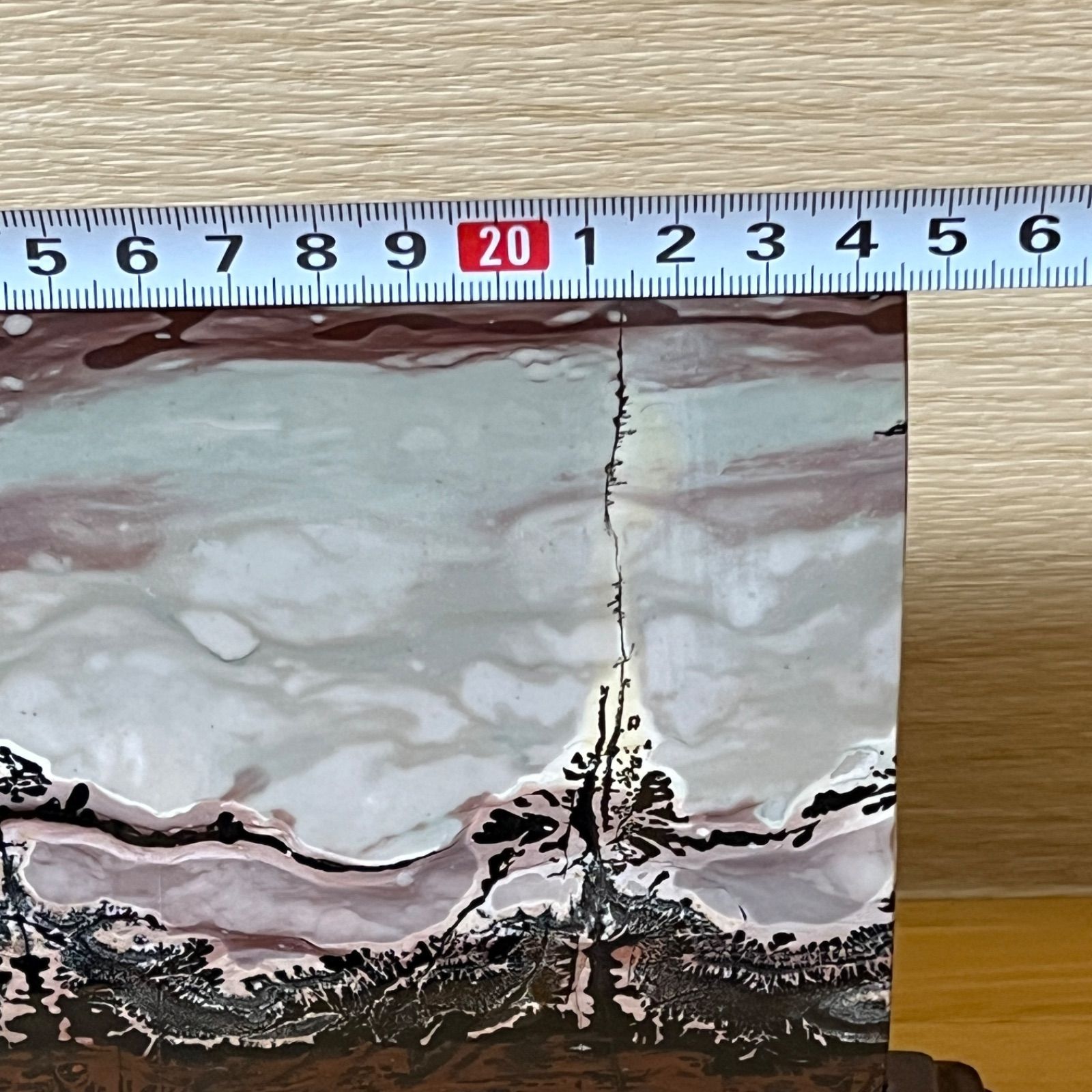 ⬛︎【一点もの】ピクチャージャスパー スライス 自然風景画模様 台座