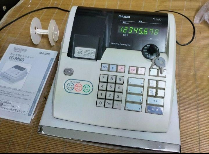 カシオレジスター TE-M80 中古品 人気機種感熱紙 送料無料