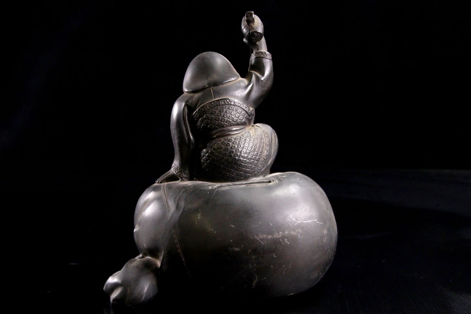 置物　大黒天　骨董品 楽天市場】骨董○備前焼大黒天置物○七福神 | 明治時代頃-19世紀頃