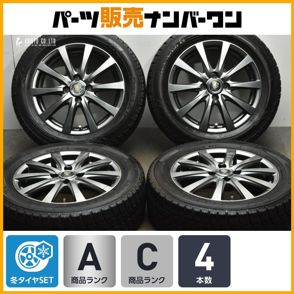 交換用に ユーロスピード 15in 5.5J 40 PCD100 グッドイヤー アイスナビ6 185|60R15 フィールダー アクア フィット スイフト