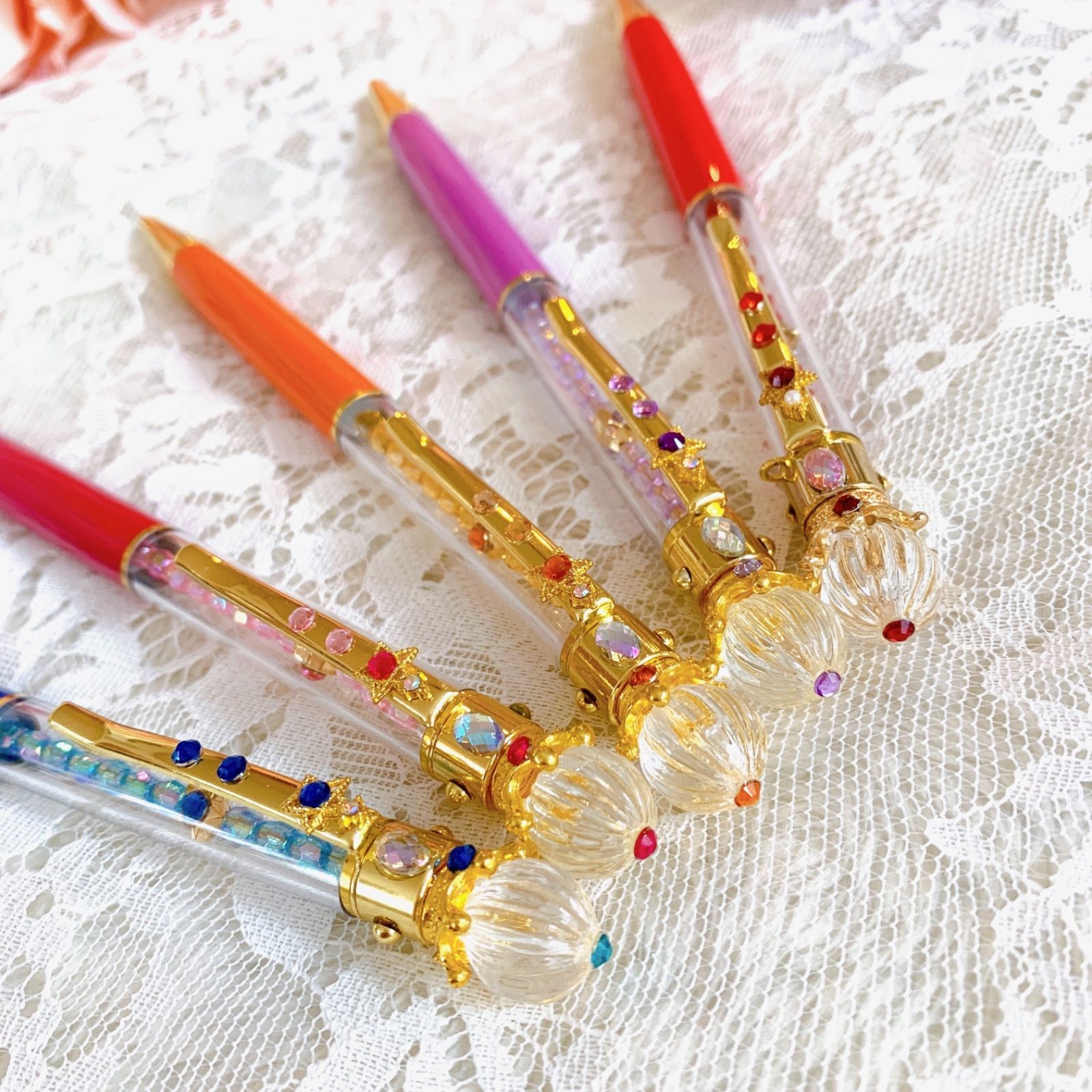 調整中❗️【カスタムボールペン】変身ペン風魔法少女ペン 【白羽根派