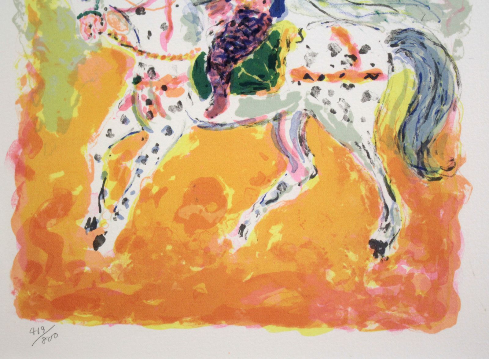 コスティア・テレシコヴィッチ『チュニジアの騎手』リトグラフ【真作保証】 絵画