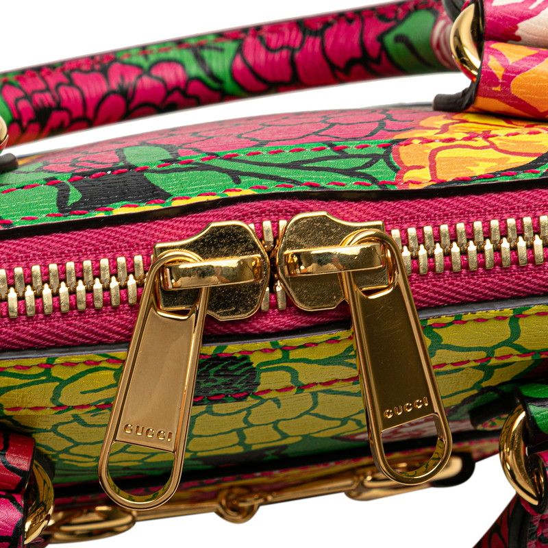 グッチ ホースビット1955 ケンスコット フラワープリント ハンドバッグ  