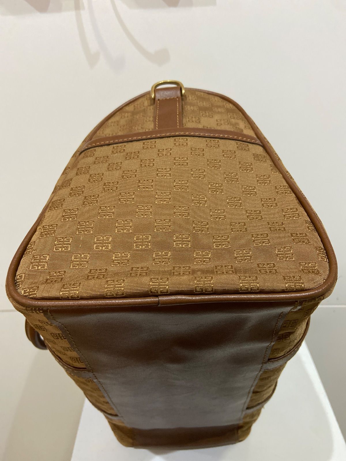 即決☆GIVENCHY ジバンシー ロゴ 総柄 ナイロン ボストンバック レア 希少