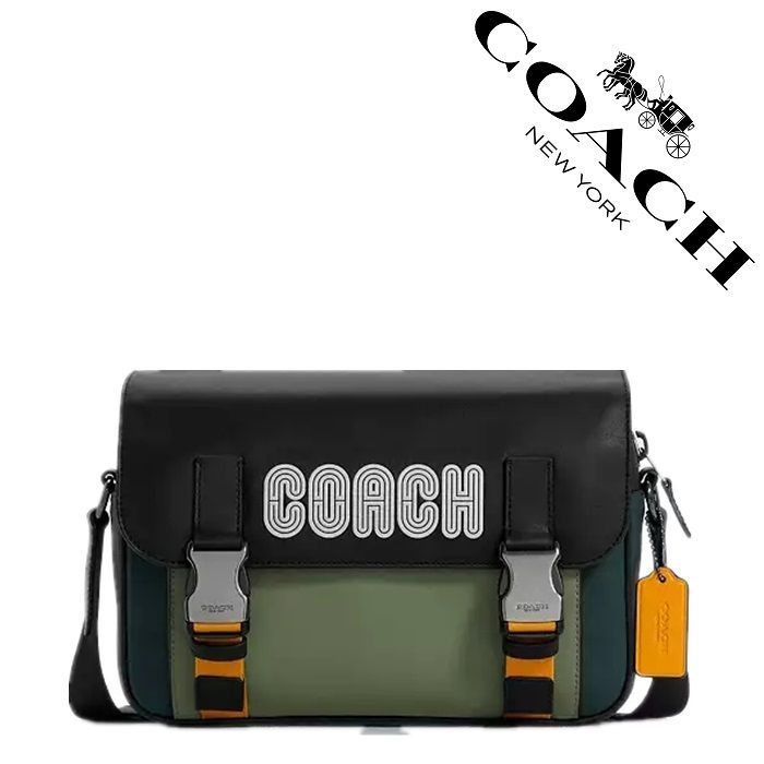 【セール中】COACH コーチバッグ C6657 ショルダーバッグ ボディーバッグ 斜めがけバッグ メンズ  Track Crossbody Bag In Colorblock With Coach Patch アウトレット品 新品未使用