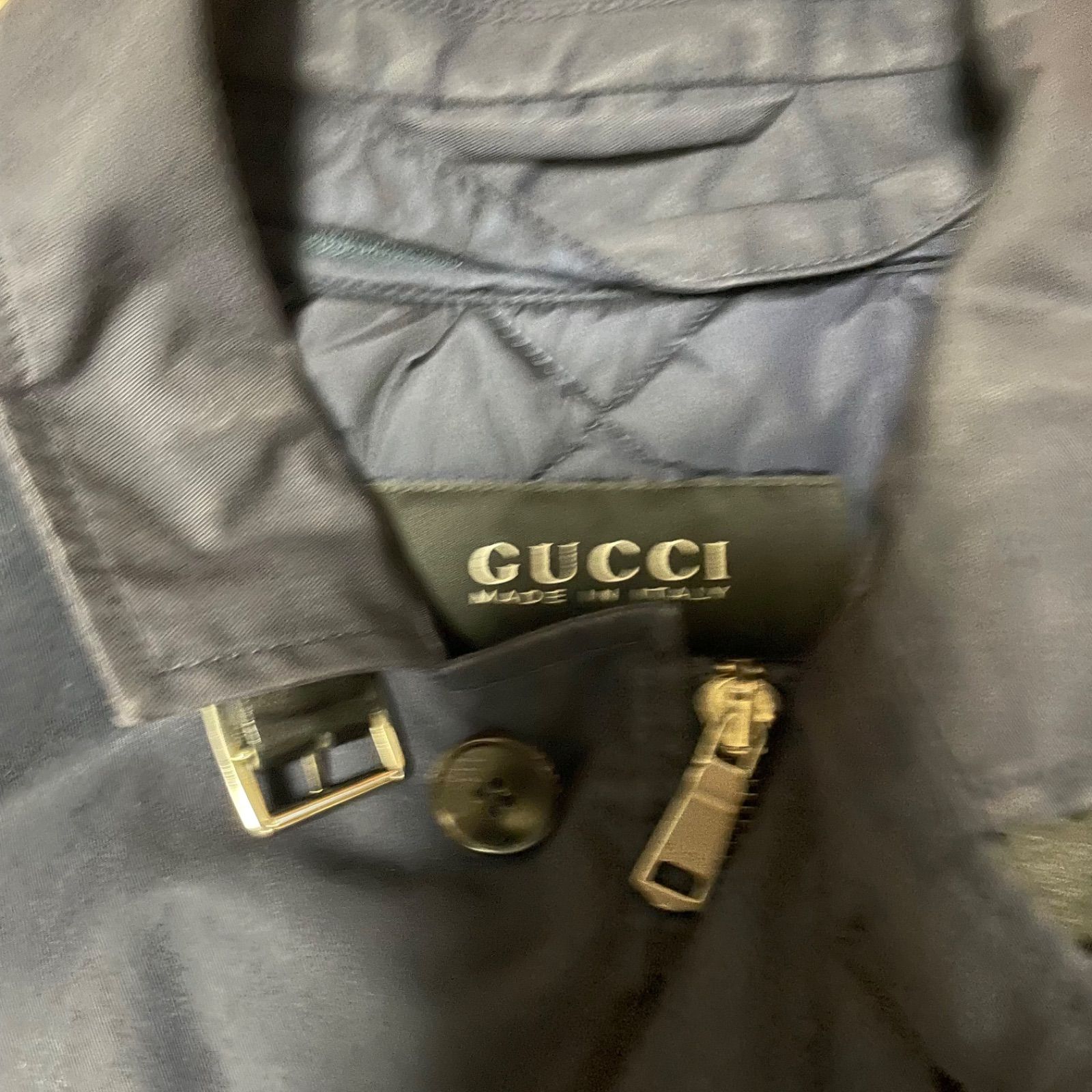 【ネイビー】24 グッチ　GUCCI ナイロン　コート キルティング ネイビー】24 グッチ GUCCI ナイロン コート キルティング S