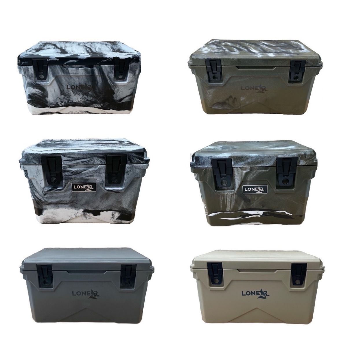  Peak - B級品【LONER】ハードクーラーボックス45QT Gray キャンプ 保冷力抜群❗️【LONER】ハードクーラーボックス45QT Tan
