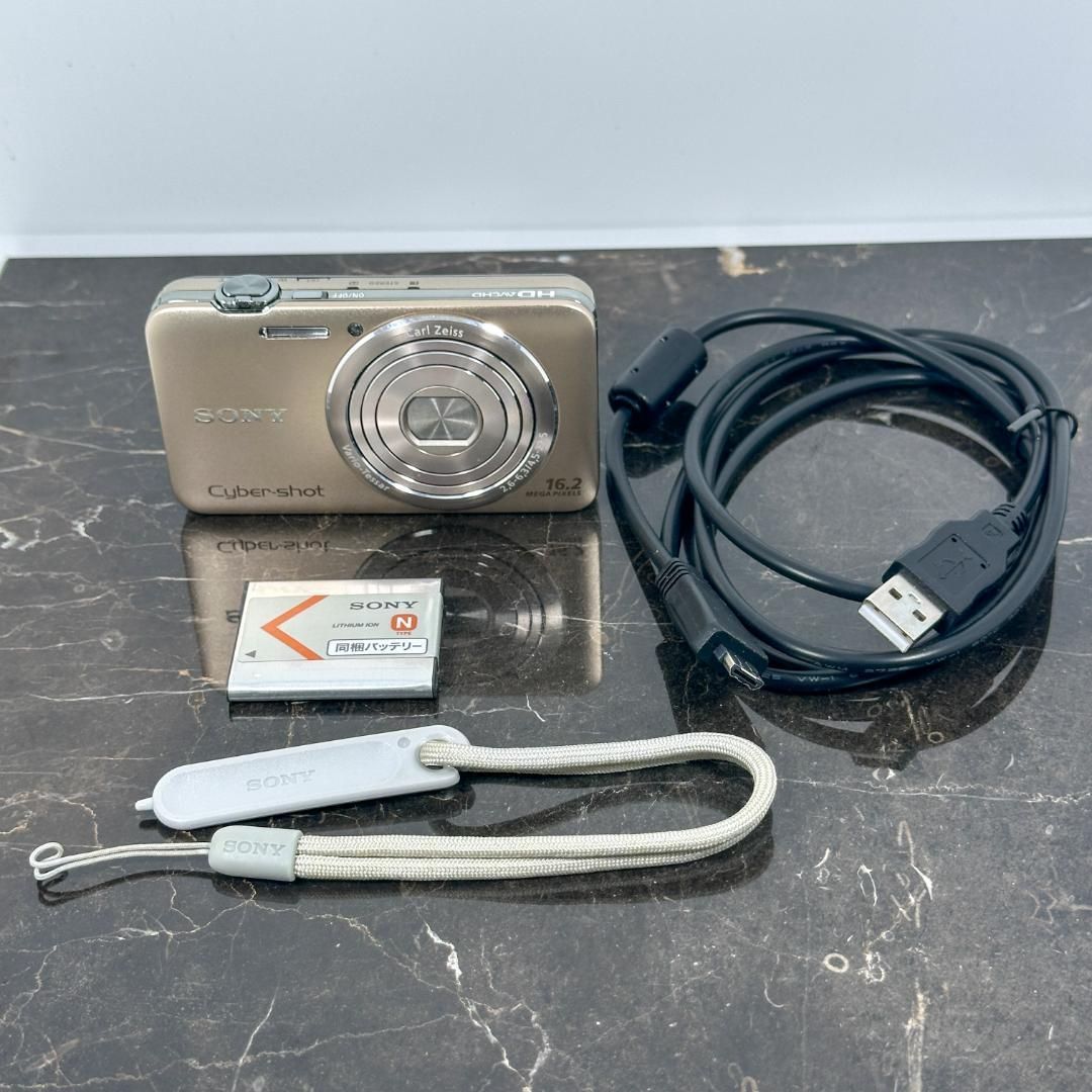 Sony Cyber-shot DSC-WX30 ゴールド デジタルカメラ ソニー サイバーショット コンパクトデジカメ コンデジ カメラ 動作品 広角25mm 光学5倍ズーム タッチパネル 感カラー レトロデジカメ◯