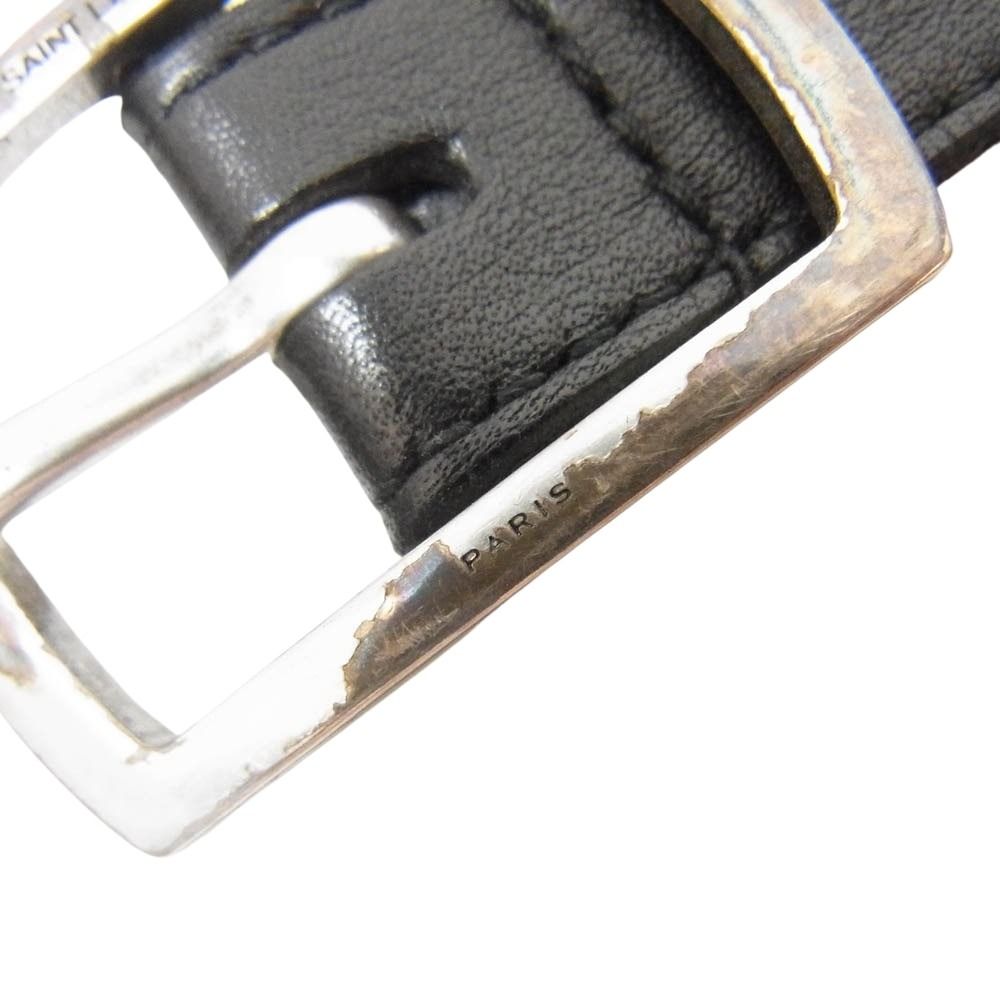SAINT LAURENT サンローラン GRZ593303 ロゴ バックル ナロー レザー